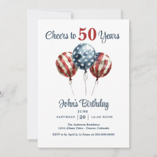 Invitación Brindis por 50 años de fiesta de cumpleaños 