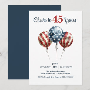 Invitación Brindis por los 45 años de cumpleaños 