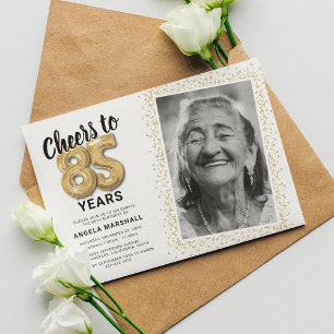 Invitación Brindis por los Años Cumpleaños 85 Foto
