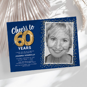 Invitación Brindis por Sesenta Años Cumpleaños 60 Foto