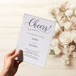 Invitación Brindis por siempre elegante minimalista simple 