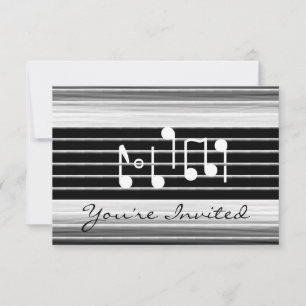 Invitación Bristles Musical Notes