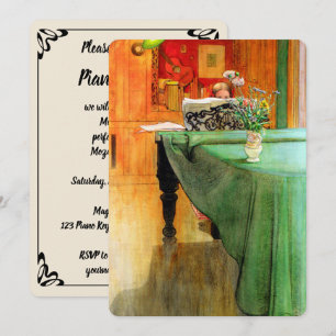 Invitación Brita al piano de Carl Larsson, Recital de música