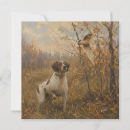 Invitación Brittany Spaniel – Arte de Caza de Chocha