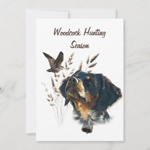 Invitación Brittany Spaniel y woodcock