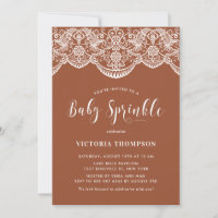 Brocade Lace Terracota Baby Sprinkle