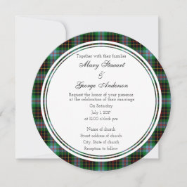 Invitación Brodie Hunting Scottish Boda Round Invitation
