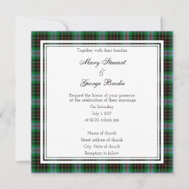 Invitación Brodie Hunting Scottish Boda Square Invitation