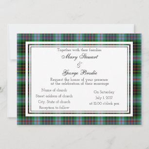 Invitación Brodie Hunting Scottish Wedding Invitation