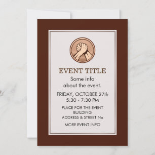 Invitación Bronce en lucha armada