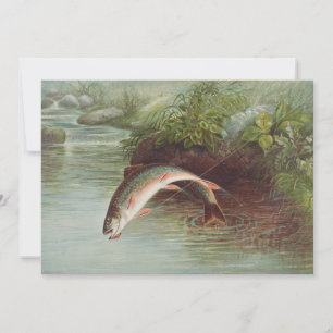 Invitación Brook Trout por S.A. Kilbourne Vintage Fish
