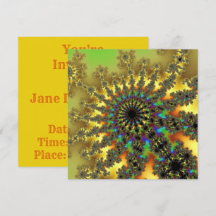 Invitación Brote de amarillo y oro