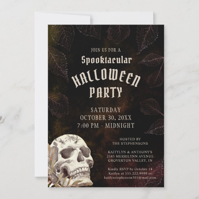 Invitación Brote de la fiesta de Halloween en Spooktacular (Anverso)