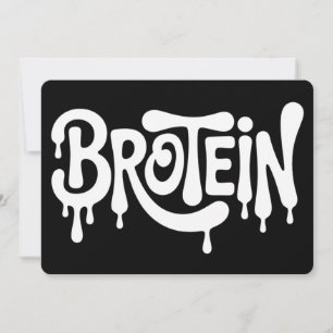 Invitación Brotein Protein Funny Bro Gym LGBTQ Gay Prily