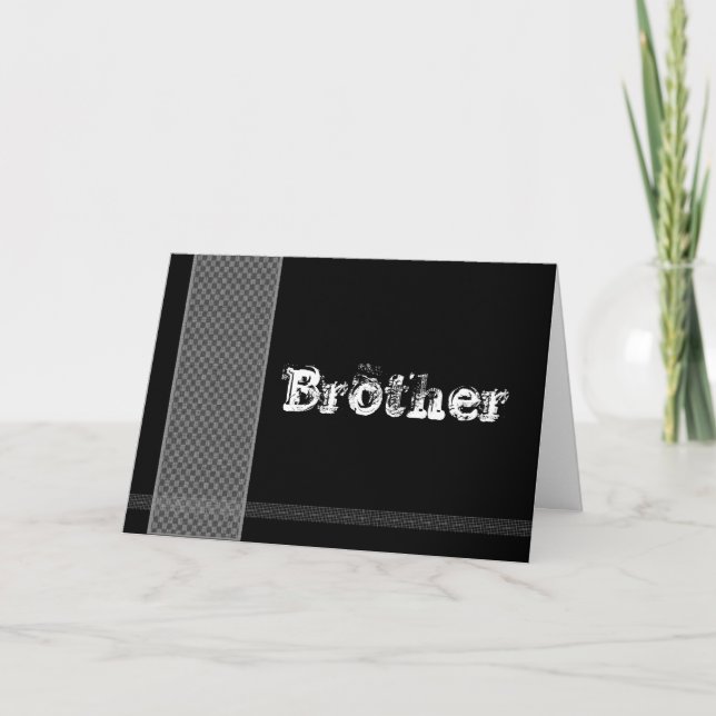 Invitación BROTHER - padrino de boda - controles del negro y (Anverso)