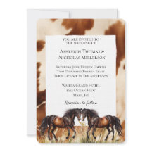 Brown Cream Cowhide Horses Wedding