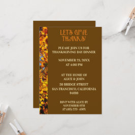 Invitación Brown deja la cena de Acción de Gracias en la fies