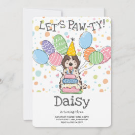 Invitación Brown Merle Cockapoo Cavapoo Fiesta de cumpleaños 