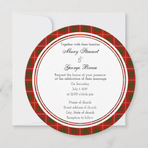 Invitación Bruce Scottish Boda Round Invitation