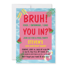 bruh cumpleaños Pool bash