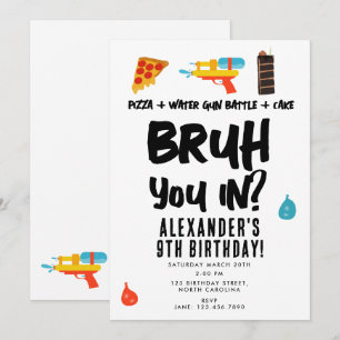 Invitación Bruh, ¿Estás? Juegos de verano de cumpleaños para 