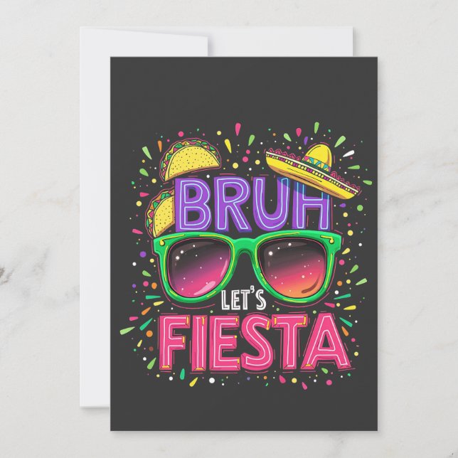 Invitación Bruh, Fiesta Cinco De Mayo Cultura Mexicana (Anverso)