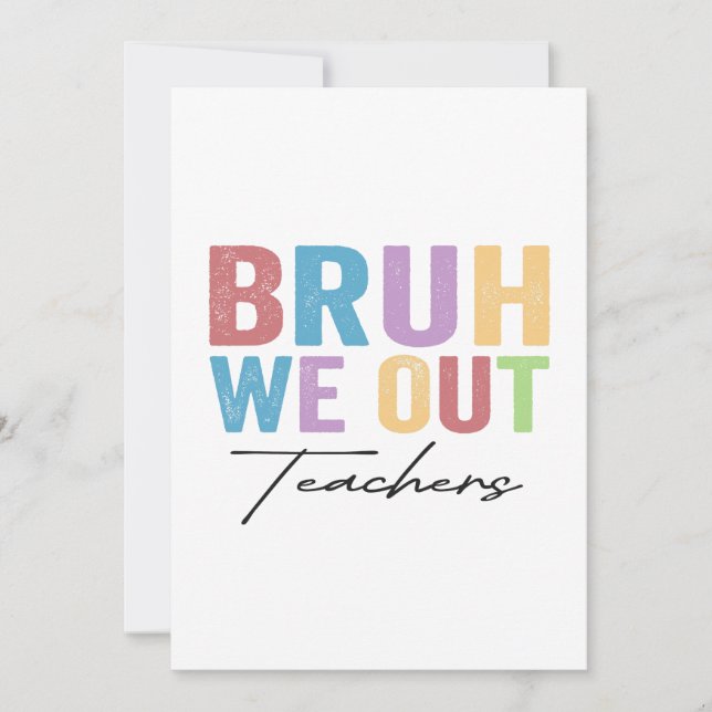 Invitación Bruh, sacamos al profesor Bruh Teacher de la escue (Anverso)