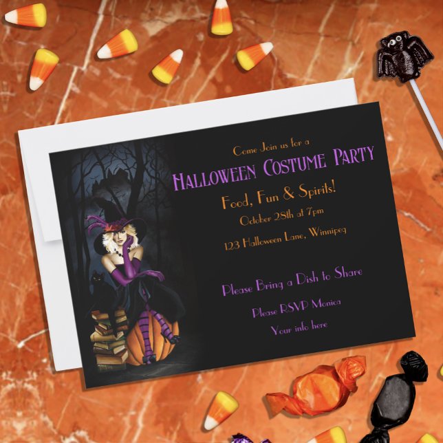 Invitación Bruja de Halloween (Subido por el creador)