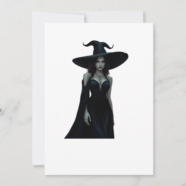 Invitación Bruja de la noche (Anverso)