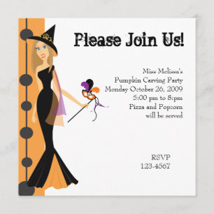 Invitación Bruja de mascarada