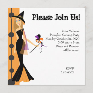 Invitación Bruja de mascarada
