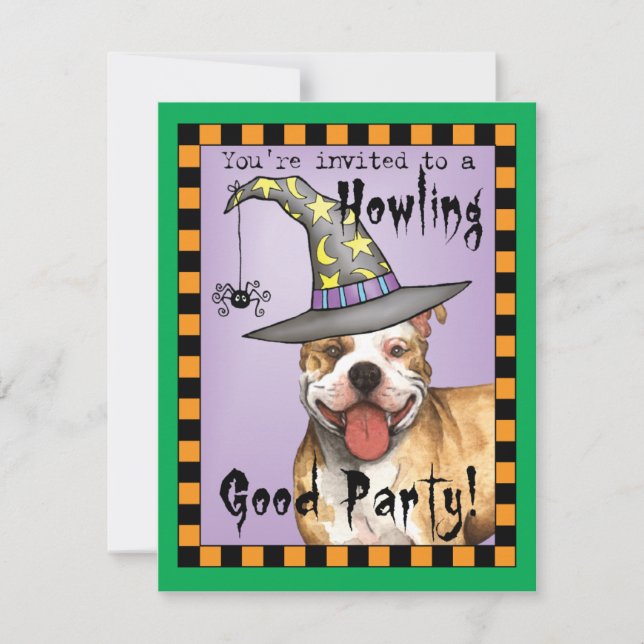 Invitación Bruja del pitbull (Anverso)