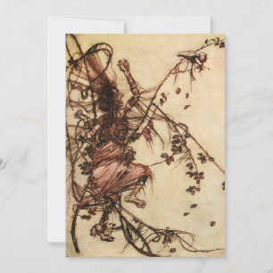 Invitación Bruja enredada en espinas por Arthur Rackham