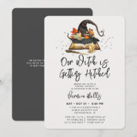 Bruja golpeada Gray Halloween Bridal Shower