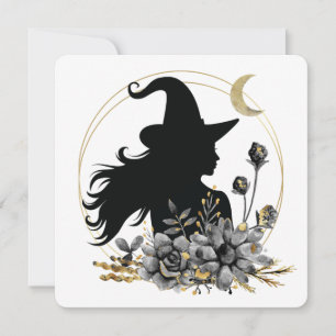 Invitación Bruja moderna contemporánea de Halloween
