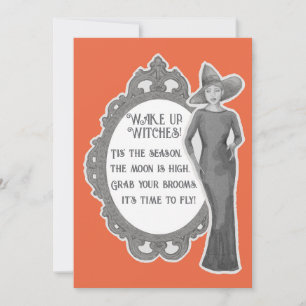 Invitación Bruja Naranja