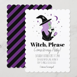Invitación Bruja, por favor venga a mi fiesta