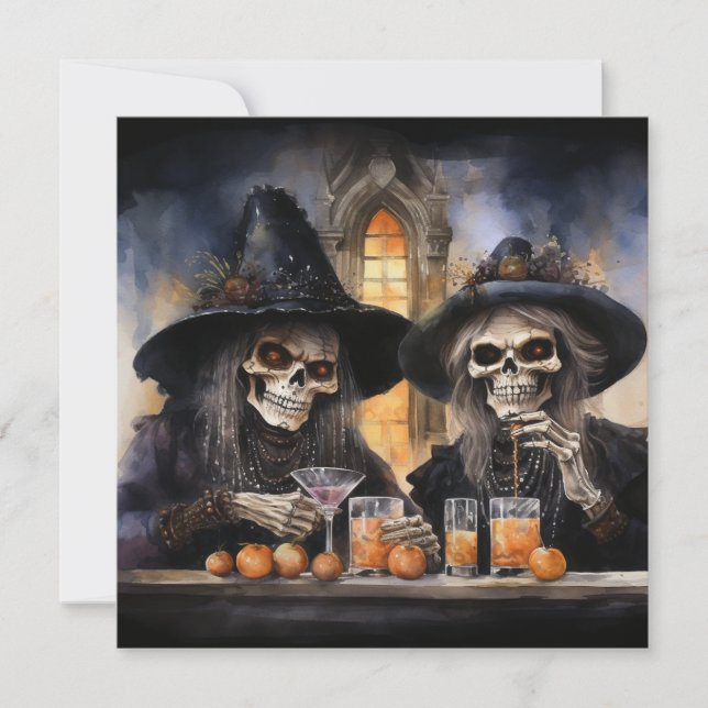 Invitación 🔮 🍹 "Bruja y tripulación de bruja" 🍹 🔮 (Anverso)