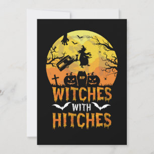 Invitación Brujas De Halloween Con El Campamento De Los Golpe