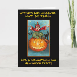 Invitación Brujas y gobblins Bloody Text Halloween Party