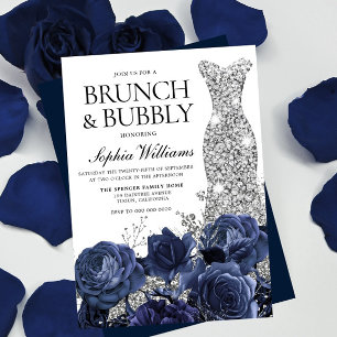 Invitación Brújula de la marina de vestir plateado y ducha de