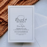 Invitación Brújula minimalista y ducha bucal<br><div class="desc">Este minimalista brunch y la burbuja de la ducha de novia es perfecto para un evento sencillo. El moderno diseño romántico presenta una tipografía clásica en blanco y negro, acompañada de una caligrafía rústica y elegante con un estilo de letra a mano vintage. Personalizable de cualquier color. Mantenga el diseño...</div>
