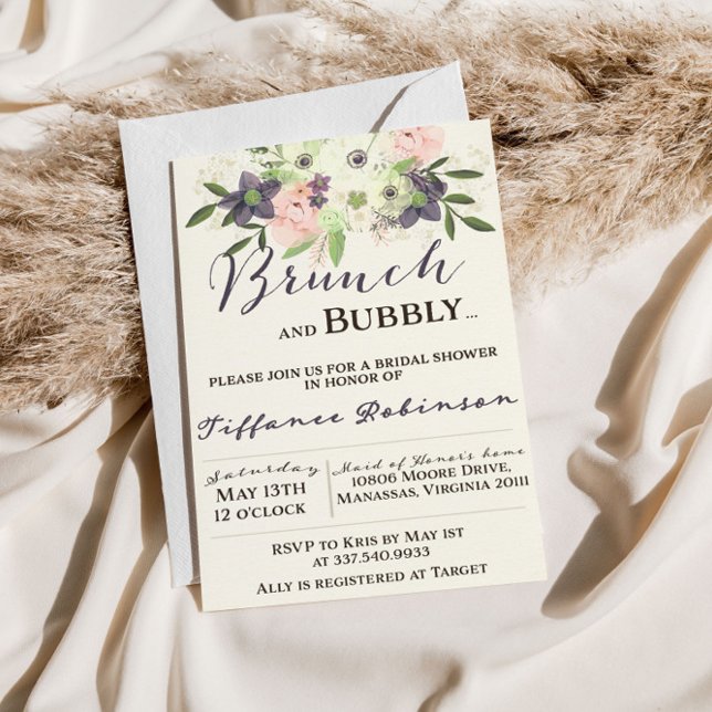 Invitación Brunch acuático y ducha de novias con burbujas (Subido por el creador)