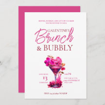 Brunch and Bubbly Invitation de Galentine