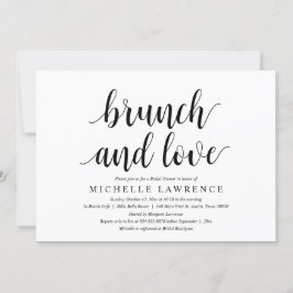 Invitación Brunch and Love, celebración de la ducha de novias