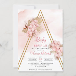 Invitación Brunch Bebé para el Arco de Oro Orquídea de Palma