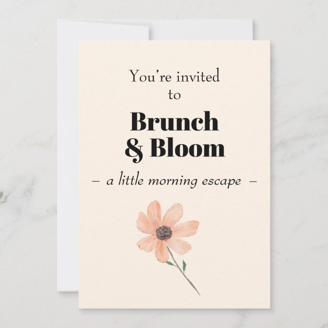 Invitación Brunch & Bloom  Invitation (Anverso)