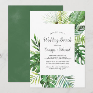 Invitación Brunch Boda Palm Tropical Salvaje