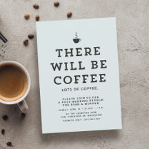 brunch boda simple divertido café azul claro