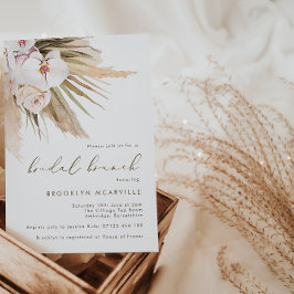 Invitación Brunch Boho Pampas Grass Watercolor Floral Bridal 